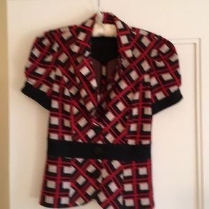 DVF knit short sleeve jacket
